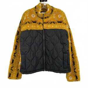 Thread & Supply Yellow Black Sherpa Puffer Combo Jacket | Women’s XL